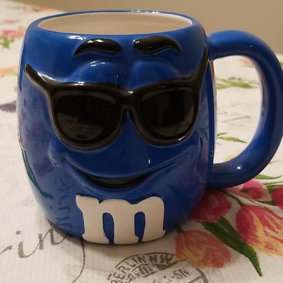 Other - Vintage Blue M&M Vintage Coffee Cup Large EUC